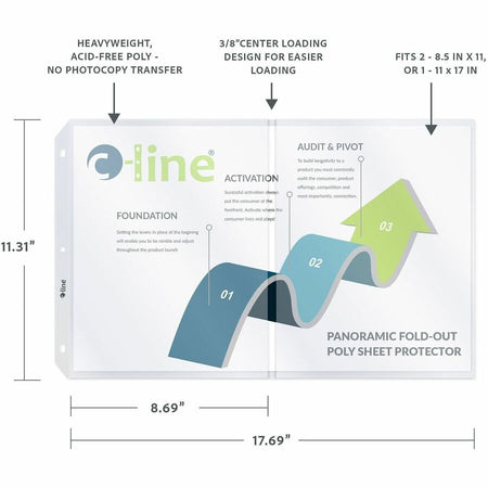 C-Line Panoramic Fold-Out Sheet Protectors - Alternate-Image4