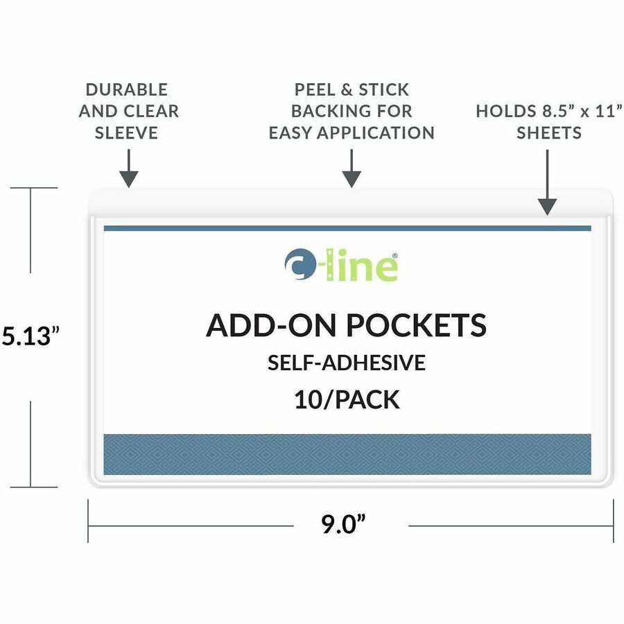 C-Line Peel & Stick Add-On Filing Pockets - Alternate-Image4