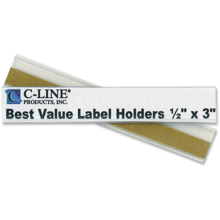 C-Line Peel/Stick Shelf Label Holders - Best Value 0.5’’ x 3’’ 50/Pack - Dispensers &