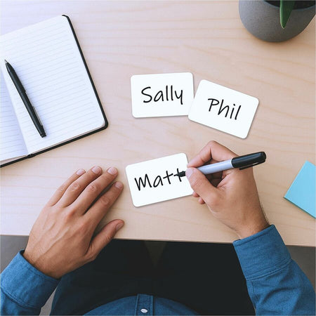 C-Line Plain White Self-adhesive Name Badges - Alternate-Image2