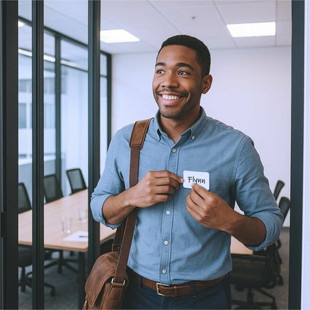 C-Line Plain White Self-adhesive Name Badges - Alternate-Image3