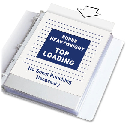 C-Line Poly Sheet Protectors: Letter Size 3-Hole Clear Polypropylene - 50/Box - Protectors