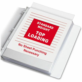 C-Line Poly Top-loading Sheet Protectors: Clear Letter Size 3-Hole Polypropylene - 100/Box - Protectors