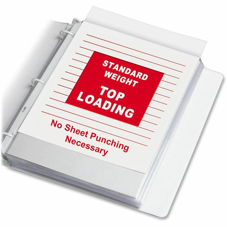 C-Line Poly Top-loading Sheet Protectors: Letter Size 3-Hole Non-glare - 100/Box - Protectors