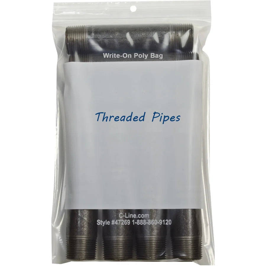 C-Line Reclosable Small Parts Bags - Clear Poly - 9’’x6’’ - 1000/Carton - Storage Pouches