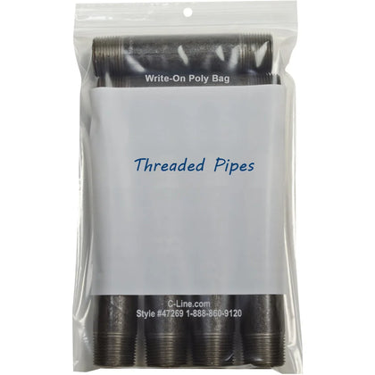 C-Line Reclosable Small Parts Bags - Clear Poly - 9’’x6’’ - 1000/Carton - Storage Pouches