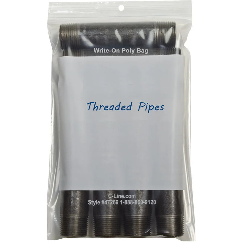 C-Line Reclosable Small Parts Bags - Clear Poly - 9’’x6’’ - 1000/Carton - Storage Pouches