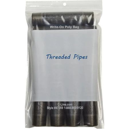 C-Line Reclosable Small Parts Bags - Clear Poly - 9’’x6’’ - 1000/Carton - Storage Pouches