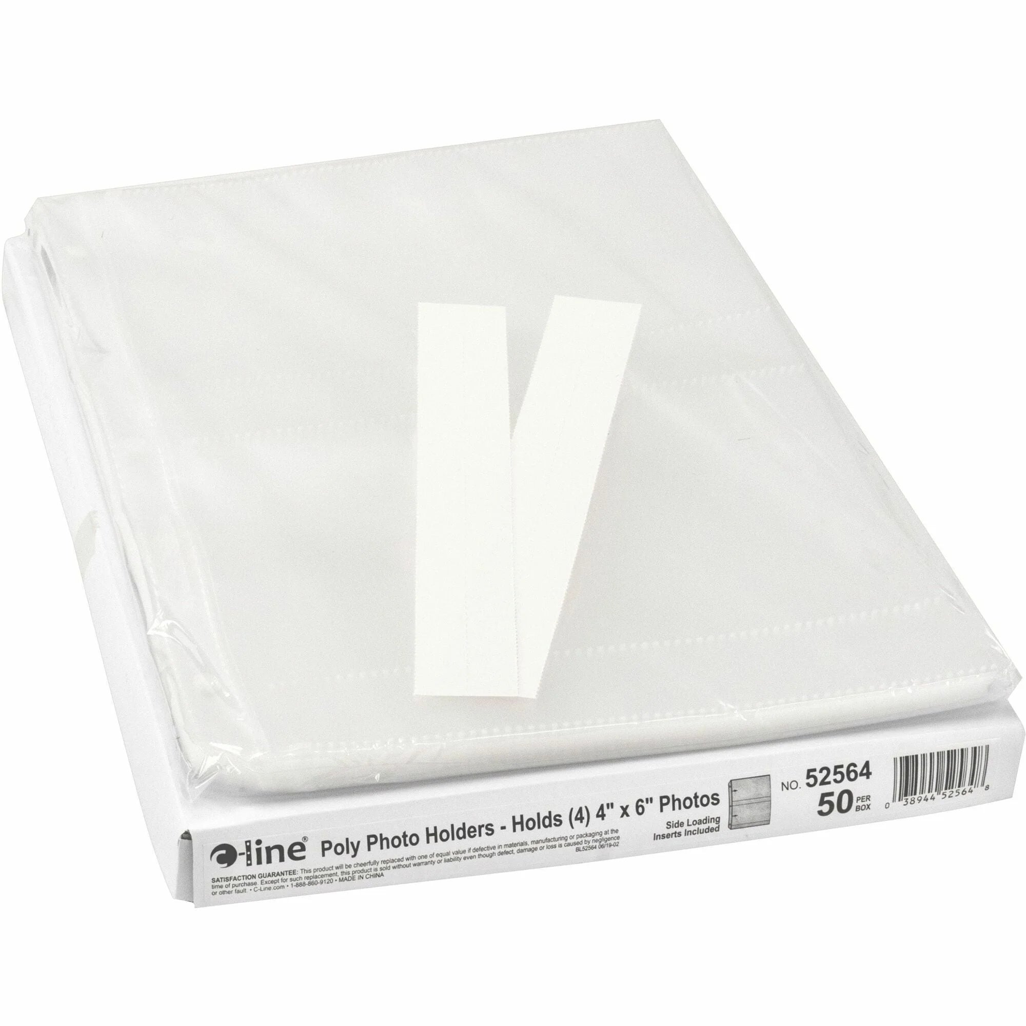 C-Line Ring Binder Photo Storage Pages | 4x6 - 4 Capacity - Refill