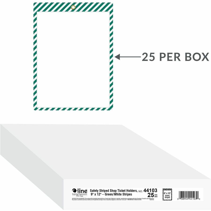C-Line Safety Striped Shop Ticket Holders - Alternate-Image1