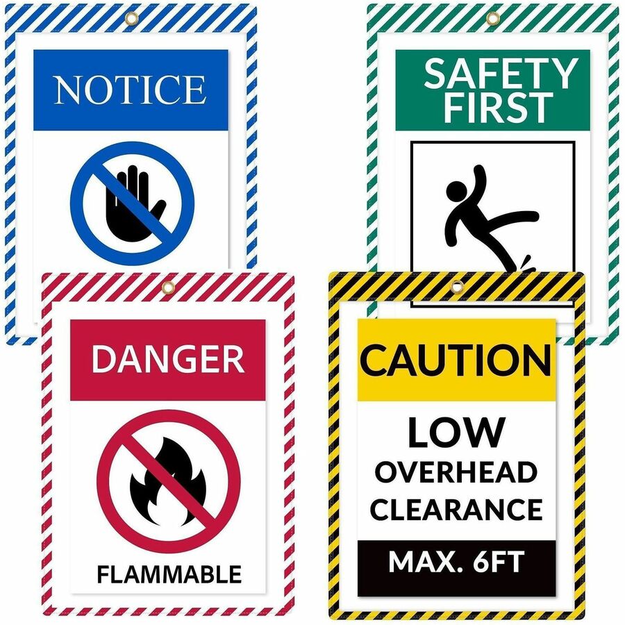 C-Line Safety Striped Shop Ticket Holders - Alternate-Image5