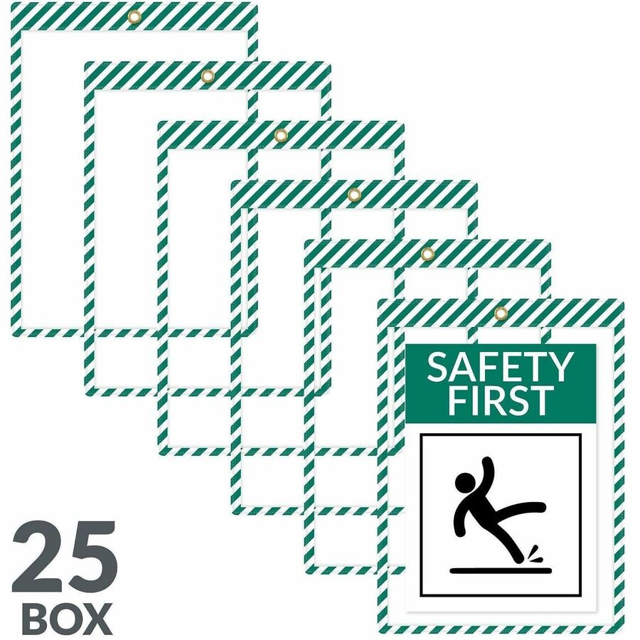 C-Line Safety Striped Shop Ticket Holders - Alternate-Image3