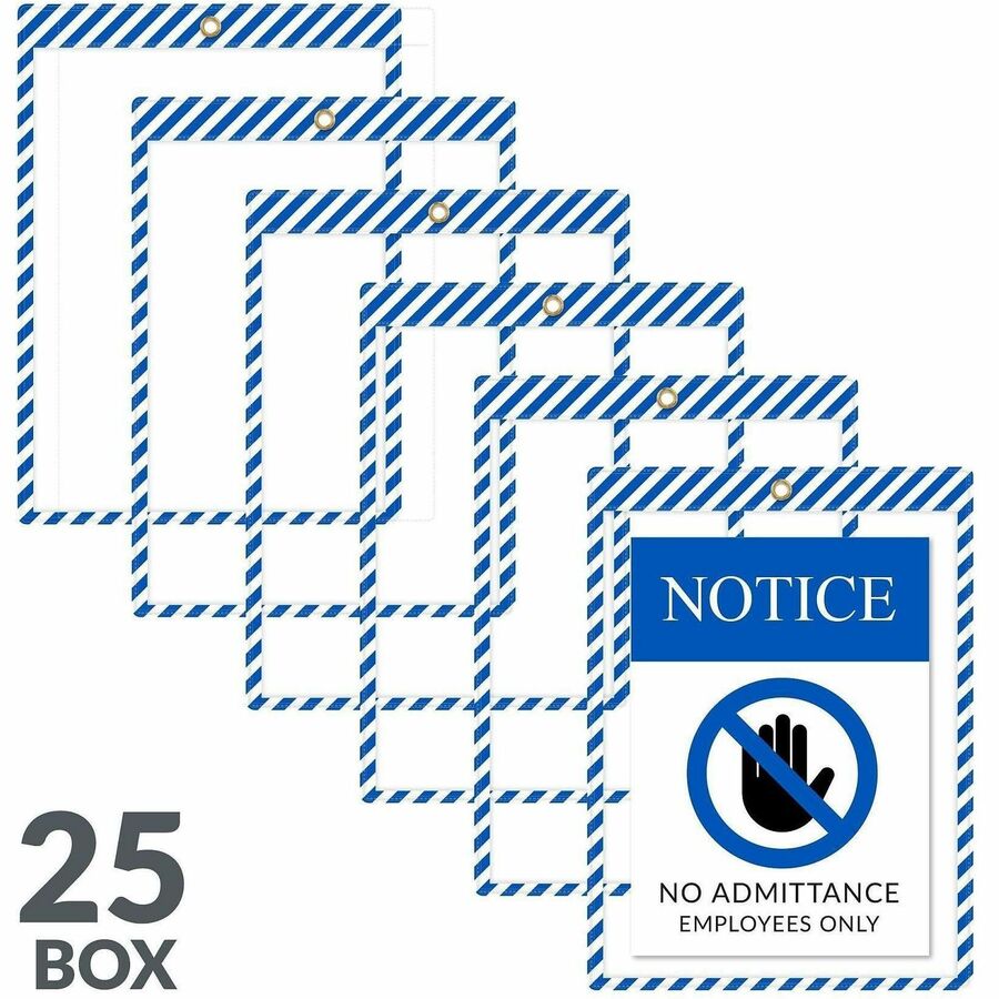 C-Line Safety Striped Shop Ticket Holders - Alternate-Image3