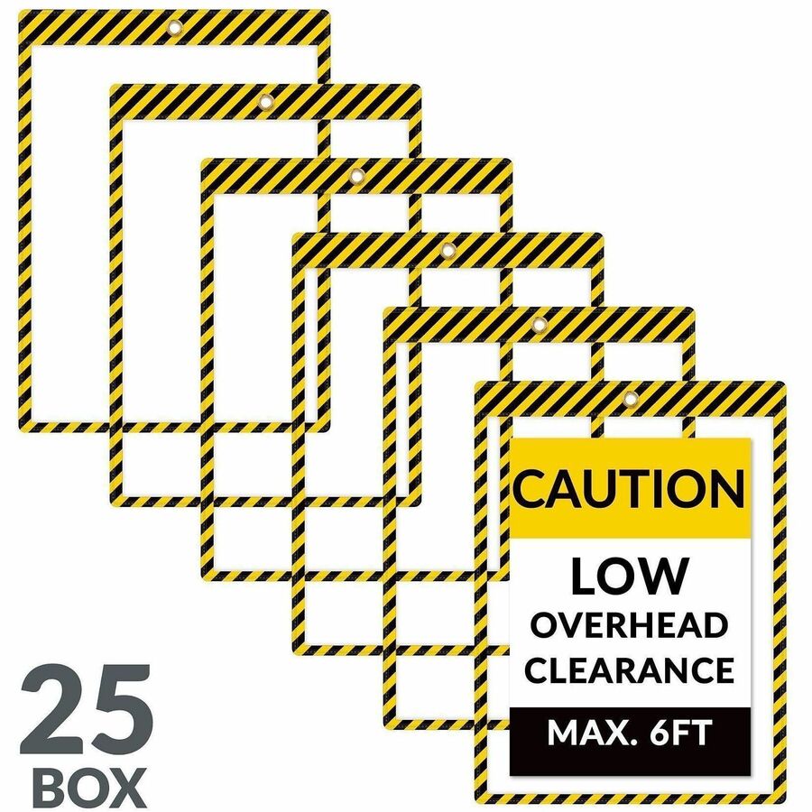 C-Line Safety Striped Shop Ticket Holders - Alternate-Image3