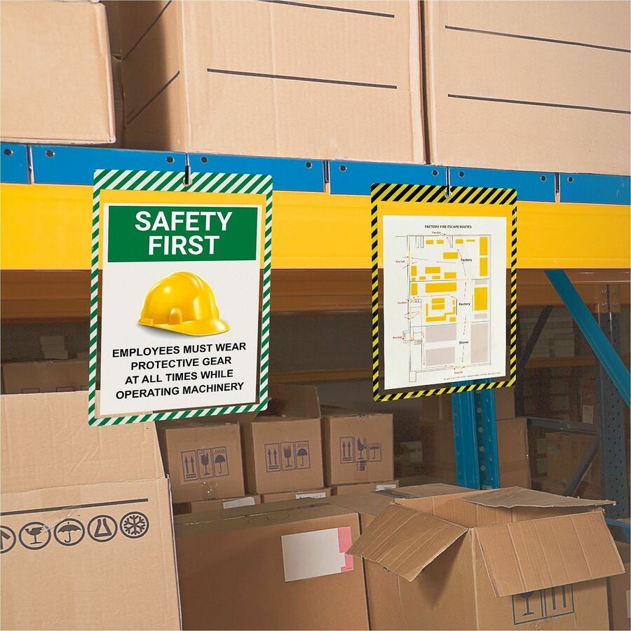C-Line Safety Striped Shop Ticket Holders - Alternate-Image2