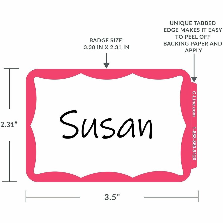 C-Line Self-adhesive Color Border Name Badges - Alternate-Image4