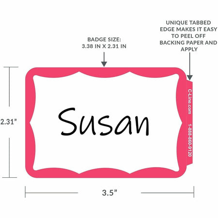C-Line Self-adhesive Color Border Name Badges - Alternate-Image4
