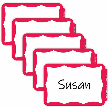 C-Line Self-adhesive Color Border Name Badges - 1500