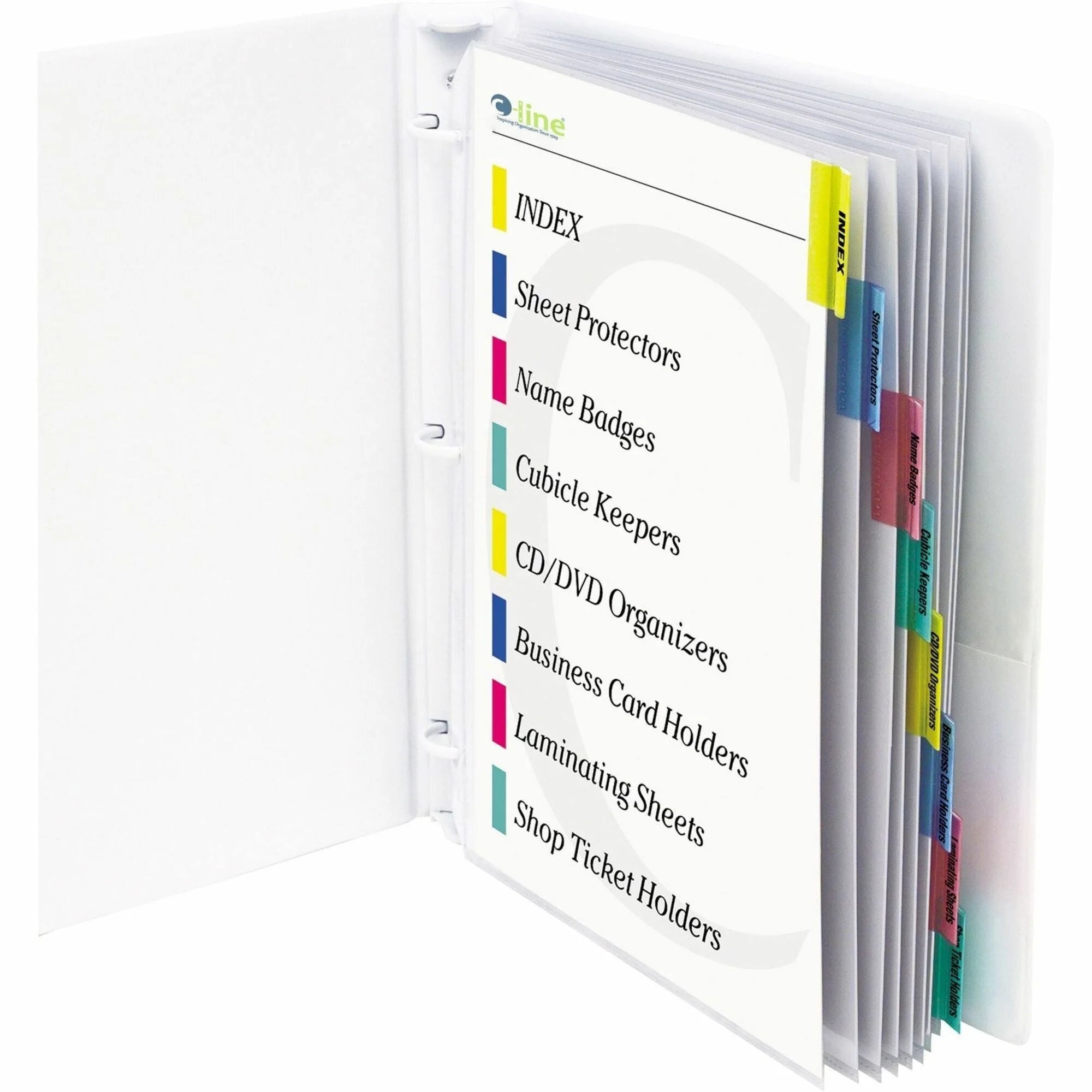 C-Line Sheet Protectors: Letter Size Assorted Colors Polypropylene - 8/Set - Protectors