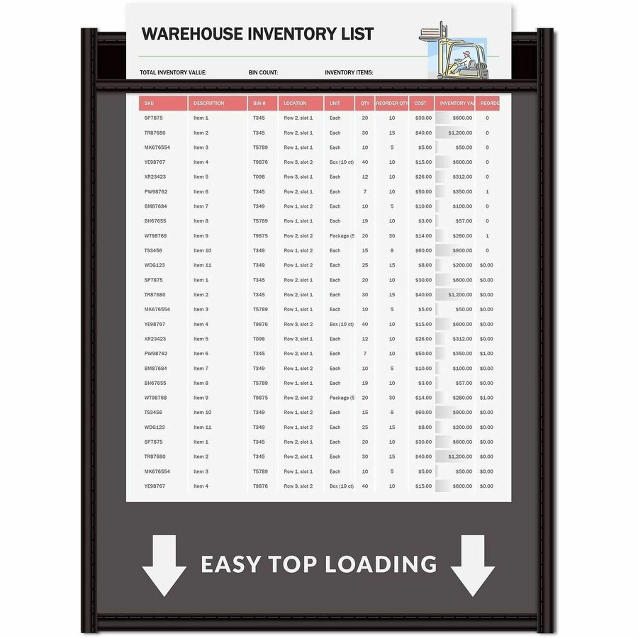 C-Line Shop Ticket Holders - Stitched - One Side Clear - 11" x 14" - Alternate-Image5