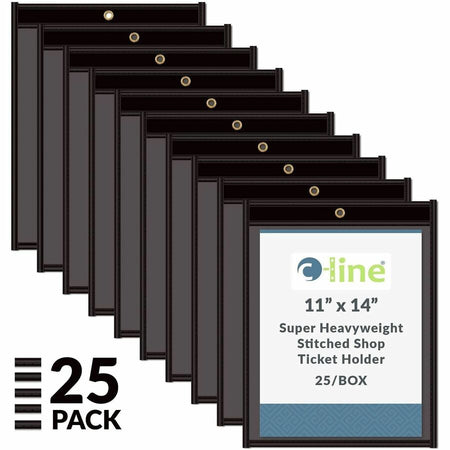 C-Line Shop Ticket Holders - Stitched - One Side Clear - 11" x 14" - Alternate-Image3
