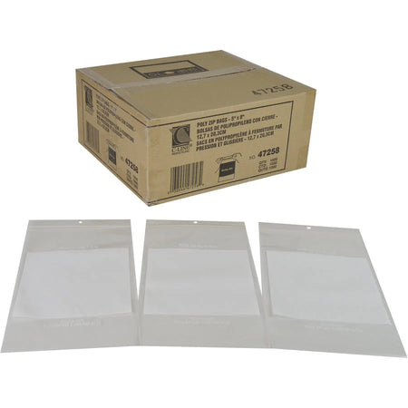 C-Line Small Parts Bags: 8x5 Clear Poly - Multipurpose - 1000/ Carton - Storage Pouches