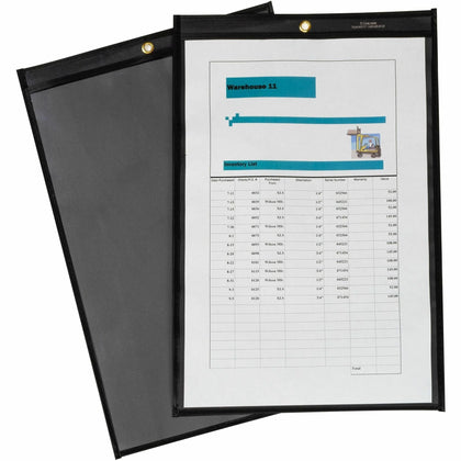 C-Line Stitched Shop Ticket Holders - Heavy Duty Vinyl - 25/Box - Sheet Protectors
