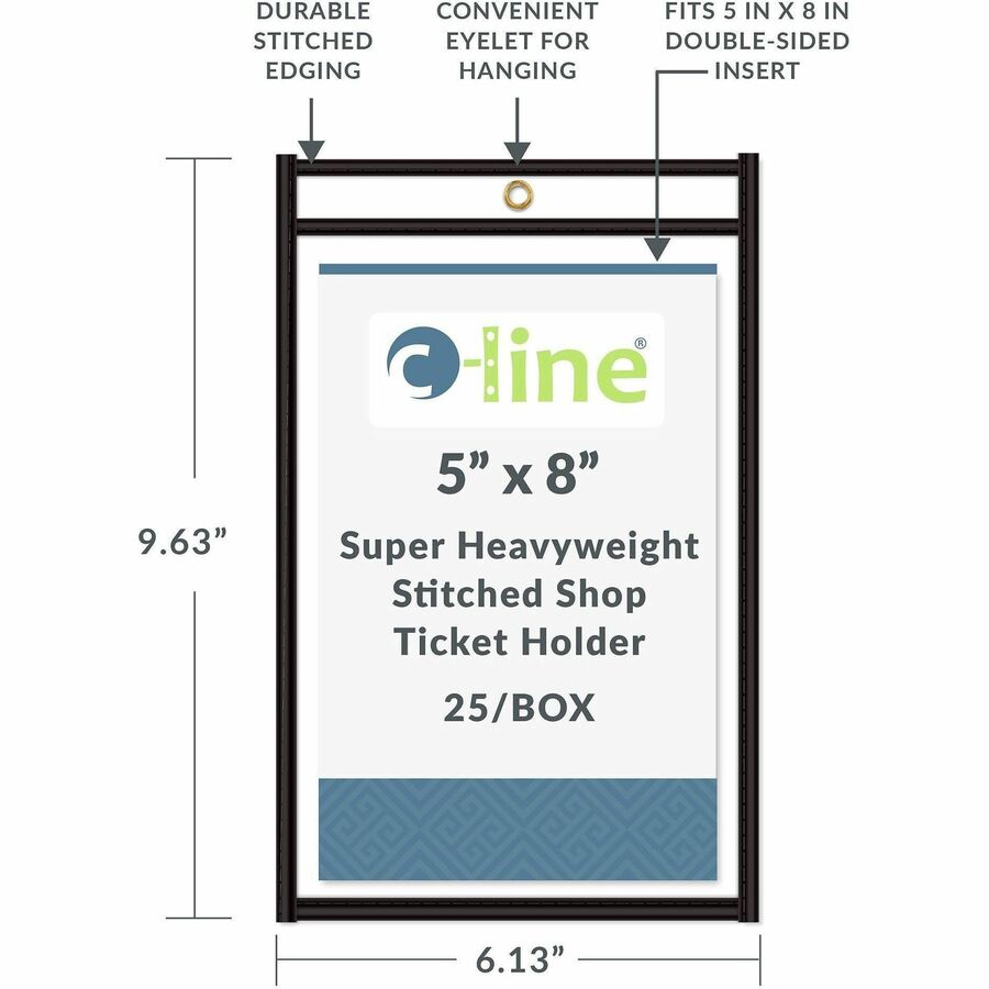 C-Line Stitched Vinyl Shop Ticket Holders - Alternate-Image4