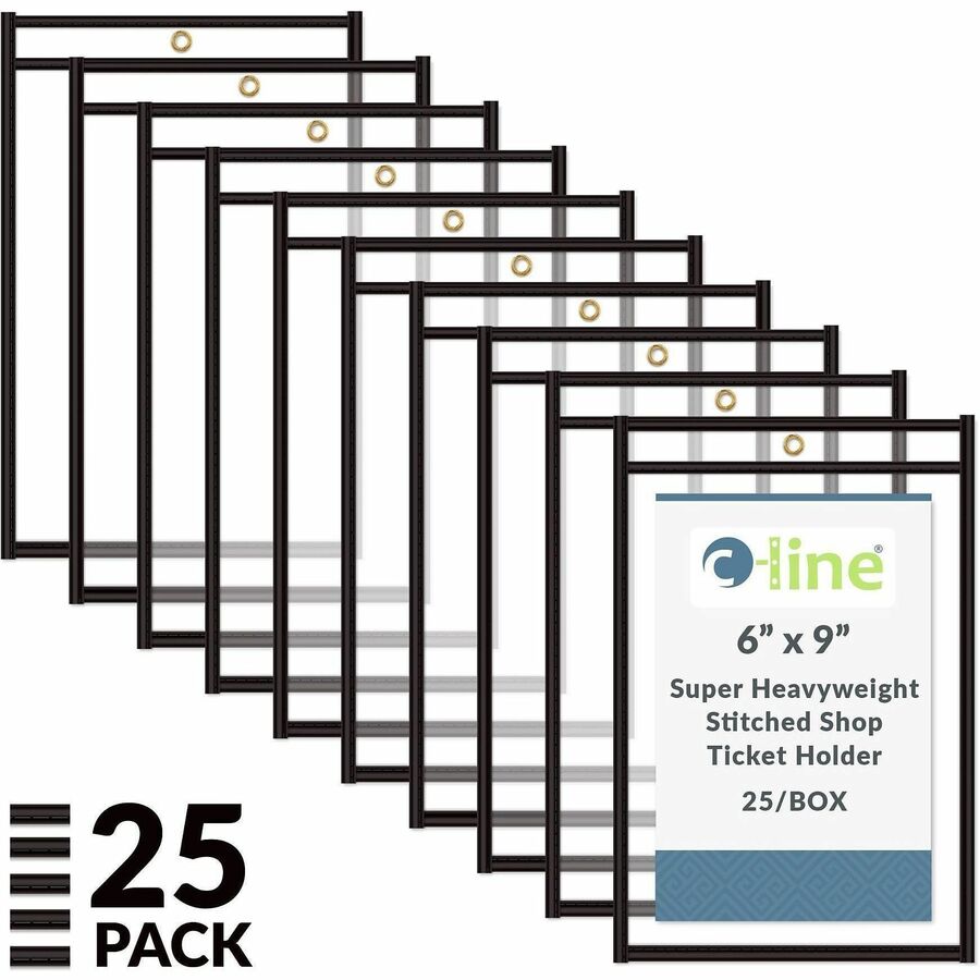 C-Line Stitched Vinyl Shop Ticket Holders - Alternate-Image3