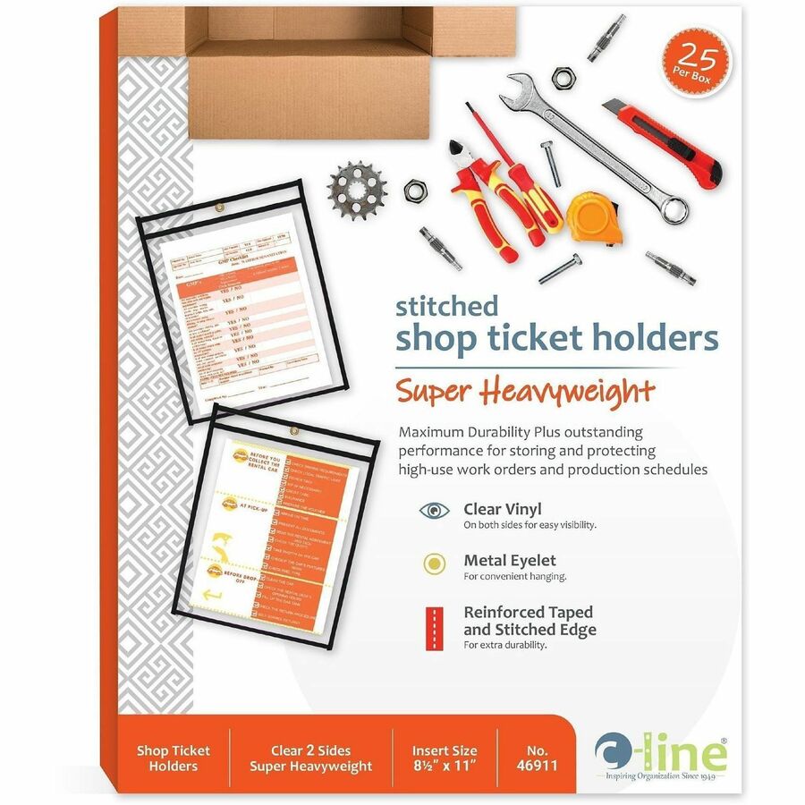 C-Line Stitched Vinyl Shop Ticket Holders - Alternate-Image1