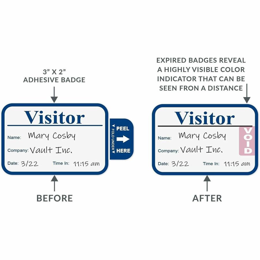 C-Line Time's Up! Visitor Badges Registry Log Book - Alternate-Image4