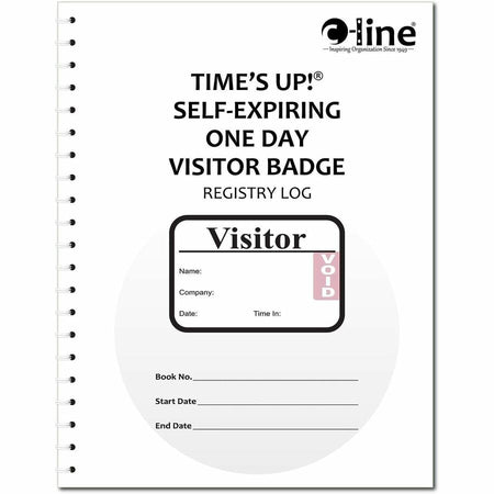 C-Line Time's Up! Visitor Badges Registry Log Book - Alternate-Image7