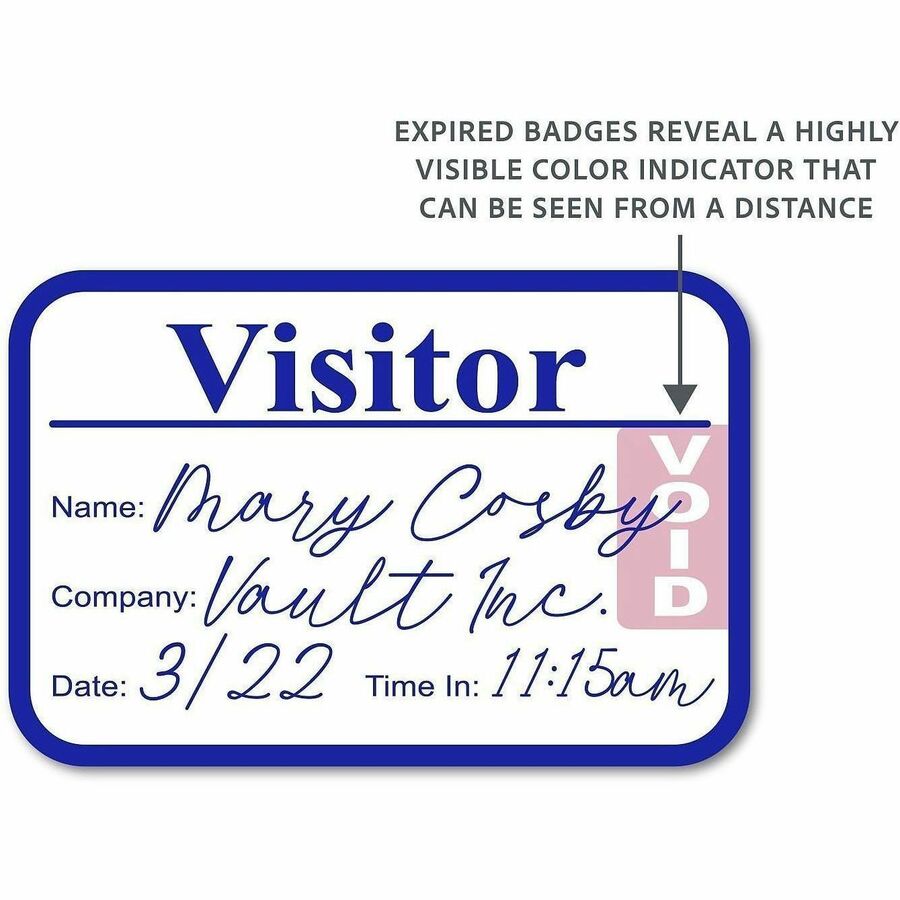 C-Line Time's Up! Visitor Badges Registry Log Book - Alternate-Image6