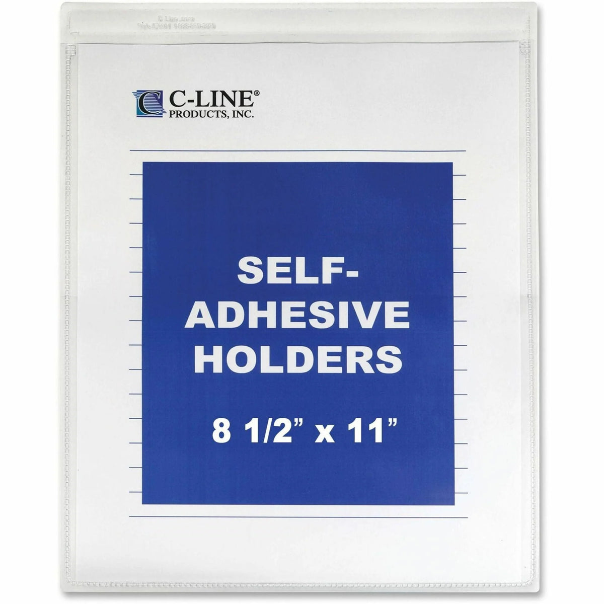 C-Line Vinyl File Pocket: Clear Self-Adhesive 9’’ x 12’’ - 50/Box - Sheet Protectors