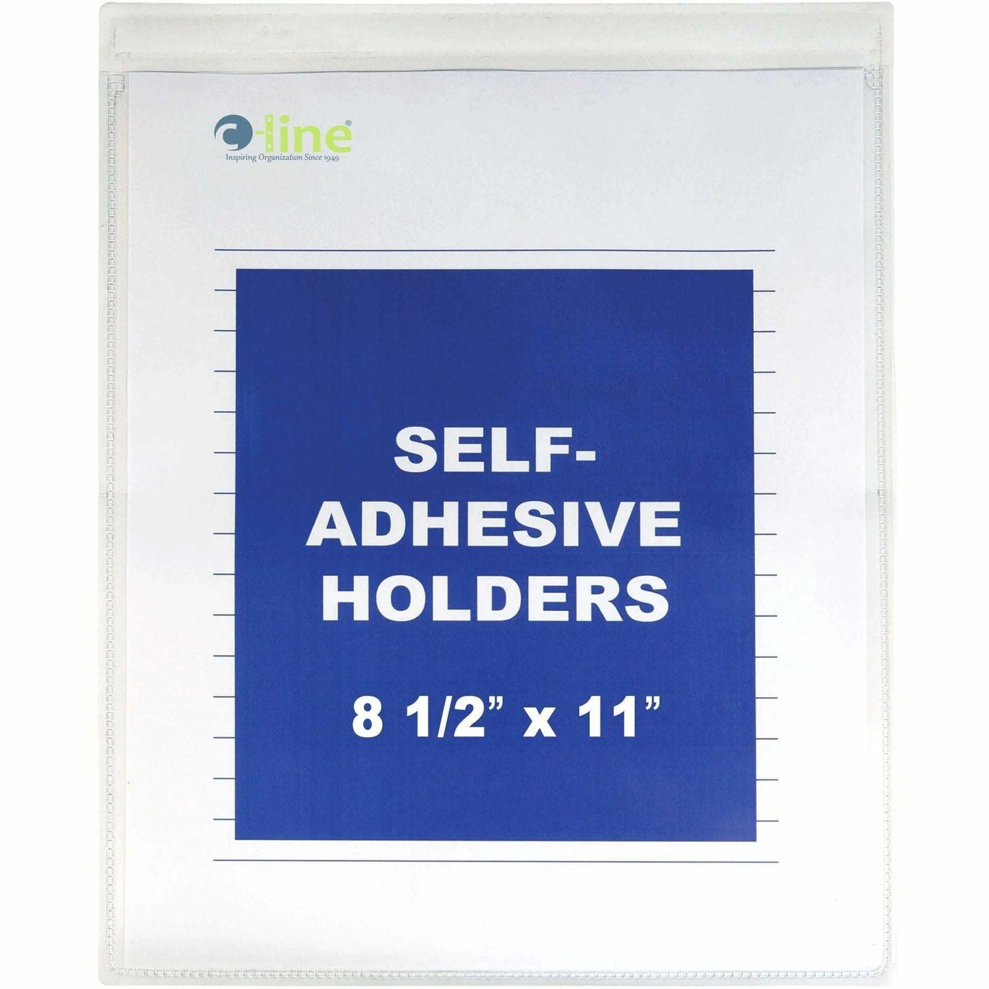 C-Line Vinyl File Pockets: Clear Self-Adhesive 8 1/2’’ x 11’’ - 50/Box - Sheet Protectors
