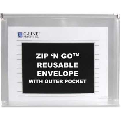 C-Line Zip ’N Go Letter Expanding File: Clear Heavyweight - 3/Pack - Organizer/Zip Binders