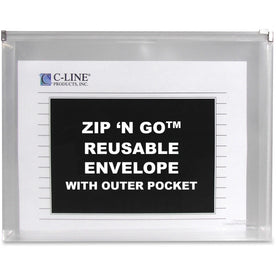 C-Line Zip ’N Go Letter Expanding File: Clear Heavyweight - 3/Pack - Organizer/Zip Binders