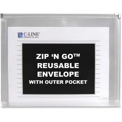 C-Line Zip ’N Go Letter Expanding File: Clear Heavyweight - 3/Pack - Organizer/Zip Binders