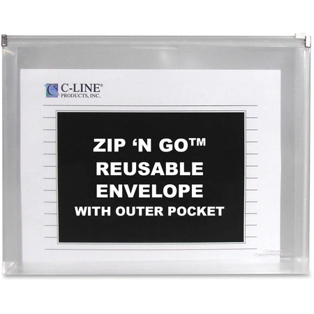 C-Line Zip ’N Go Letter Expanding File: Clear Heavyweight - 3/Pack - Organizer/Zip Binders