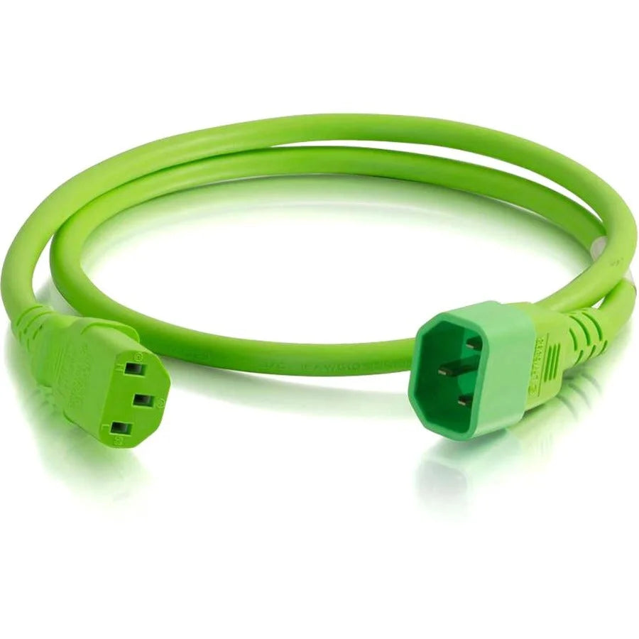 C2G 1ft 14AWG Green Power Cord for PDU Switch Server - Cords & Surge Protectors