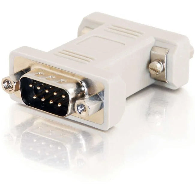 C2G DB9 Gender Changer - Connect 9-pin DB-9 Male Devices - Silver - Computer / Laptop Accessories