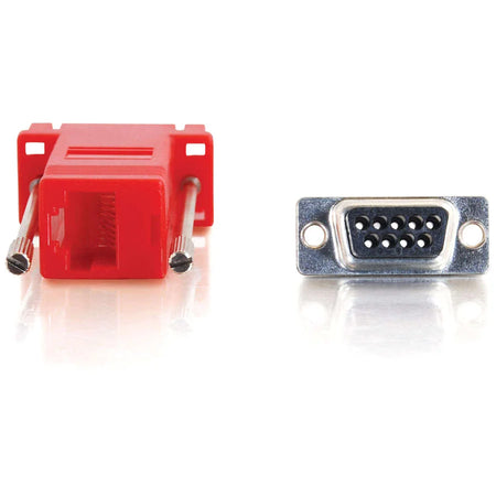 C2G Modular Adapter: RJ-45 to DB-9 RS-232 Serial Male - Red - Computer / Laptop Accessories
