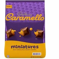 CADBURY Caramello Miniatures: Indulgent Caramel Milk Chocolate - 1.72 lb - 1 / Carton - Sweets