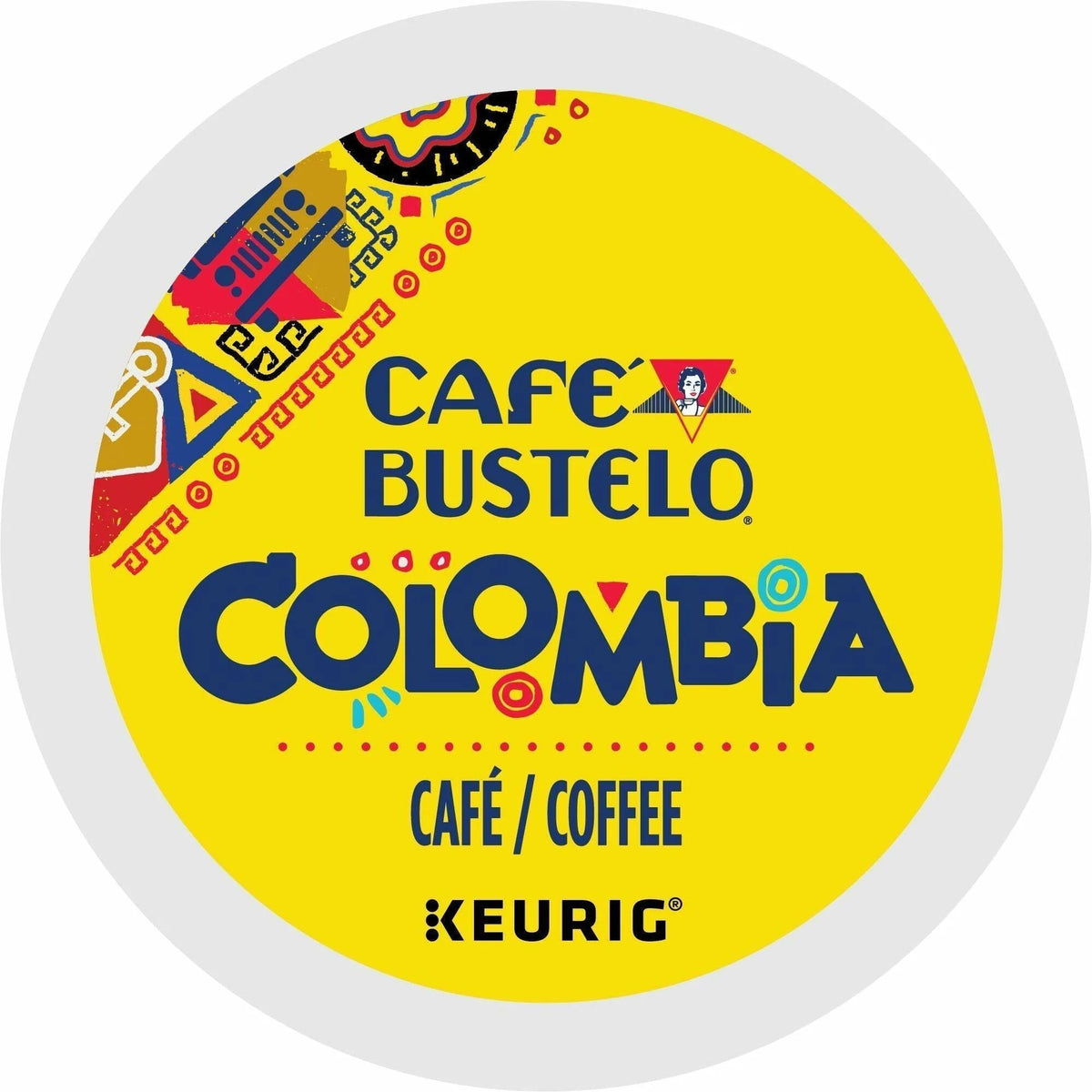 Café Bustelo K-Cup Colombia Coffee - Compatible with Keurig Brewer - Medium - Per Box - 24