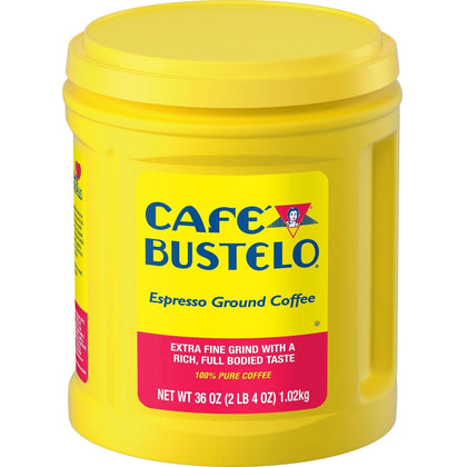 Caf√© Bustelo Ground Espresso Coffee: Regular Dark Roast - 36 oz Can - Coffee