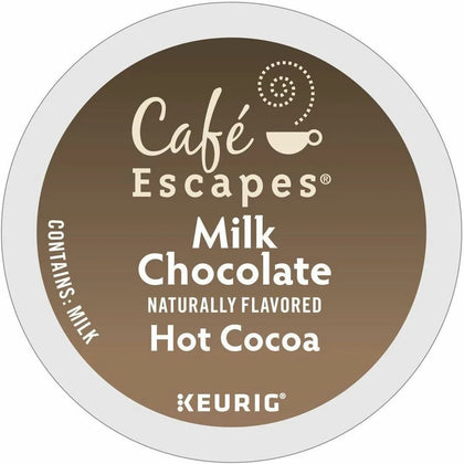 Caf√© Escapes® Milk Chocolate Hot Cocoa K-Cup Pods - 24 Count - Chocolate/Cocoa
