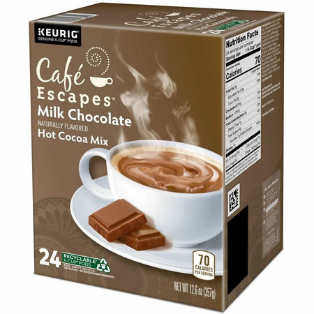Caf√© Escapes® Milk Chocolate Hot Cocoa K-Cup Pods - 24 Count - Chocolate/Cocoa