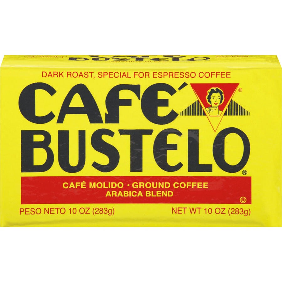 Café Bustelo® Ground Espresso Coffee - Dark/Bold - 10 oz Per Can - Arabica - 24 / Carton