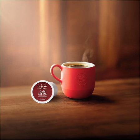 Café Escapes® K-Cup Pod Mocha Keurig Single-Serve Pods 24 Count - Compatible with Brewer - Coffee