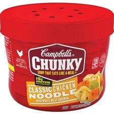 Campbell’s Chunky Classic Chicken Noodle Soup - 15.25 fl oz - 8/Carton - Snacks